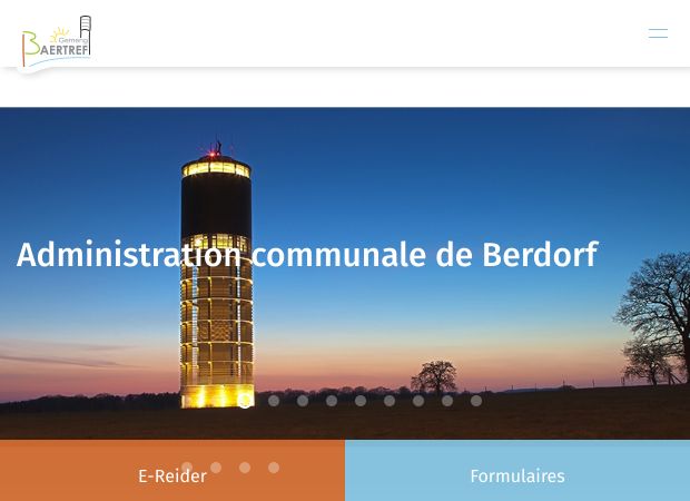 Screenshot: Homepage Gemeinde Berdorf