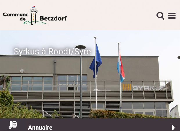 Screenshot: Homepage Gemeinde Betzdorf
