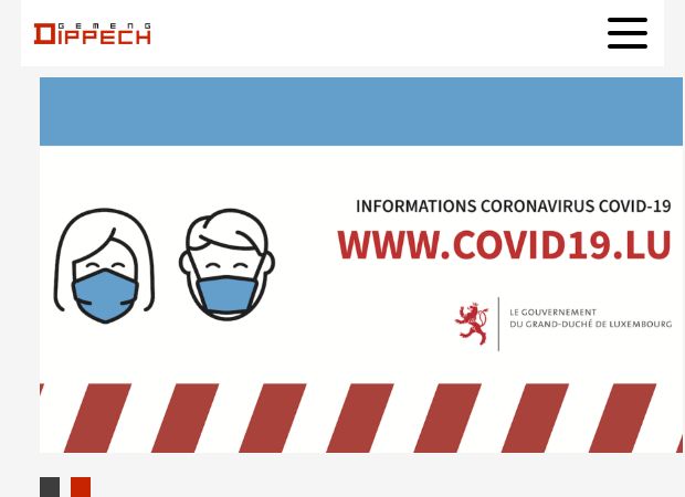 Screenshot: Homepage Gemeinde Dippach