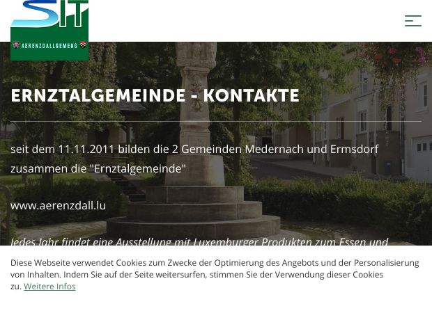 Screenshot: Homepage Gemeinde Ernztalgemeinde