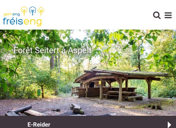 Screenshot: Homepage Gemeinde Frisingen