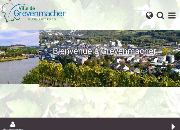 Screenshot: Homepage Stadt Grevenmacher