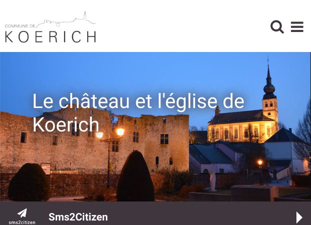 Screenshot: Homepage Gemeinde Koerich