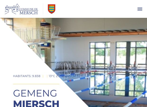 Screenshot: Homepage Gemeinde Mersch