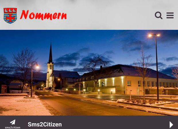 Screenshot: Homepage Gemeinde Nommern 