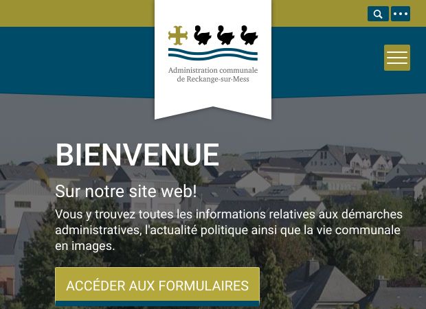 Screenshot: Homepage Gemeinde Reckingen/Mess