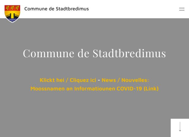Screenshot: Homepage Gemeinde Stadtbredimus