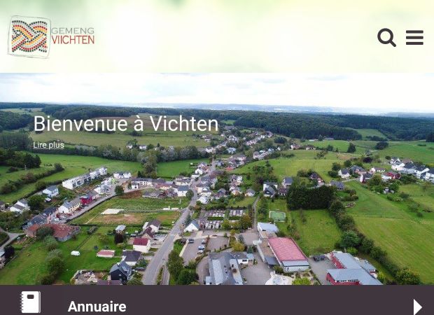 Screenshot: Homepage Gemeinde Vichten