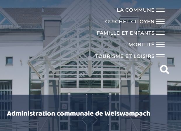 Screenshot: Homepage Gemeinde Weiswampach